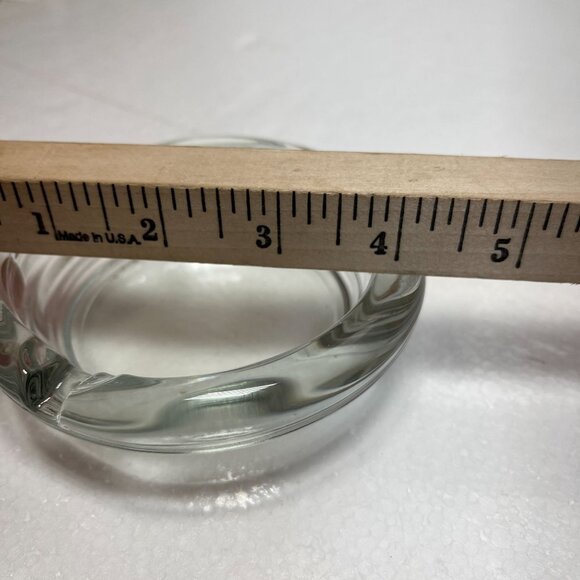Lot Of 2 Vintage Glass Ashtrays Round & Square Clear Thick Glass Anchor Hocking - Picture 5 of 8